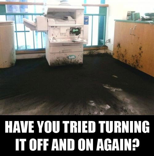 Copy machine leaking a lot of ink